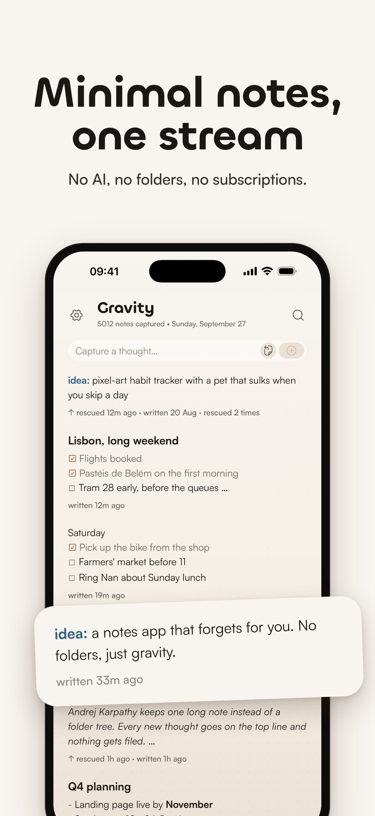 Gravity Notes preview