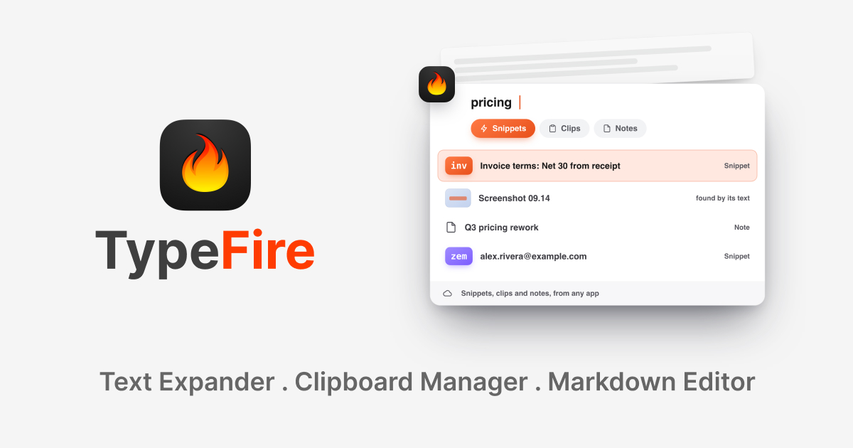 TypeFire preview