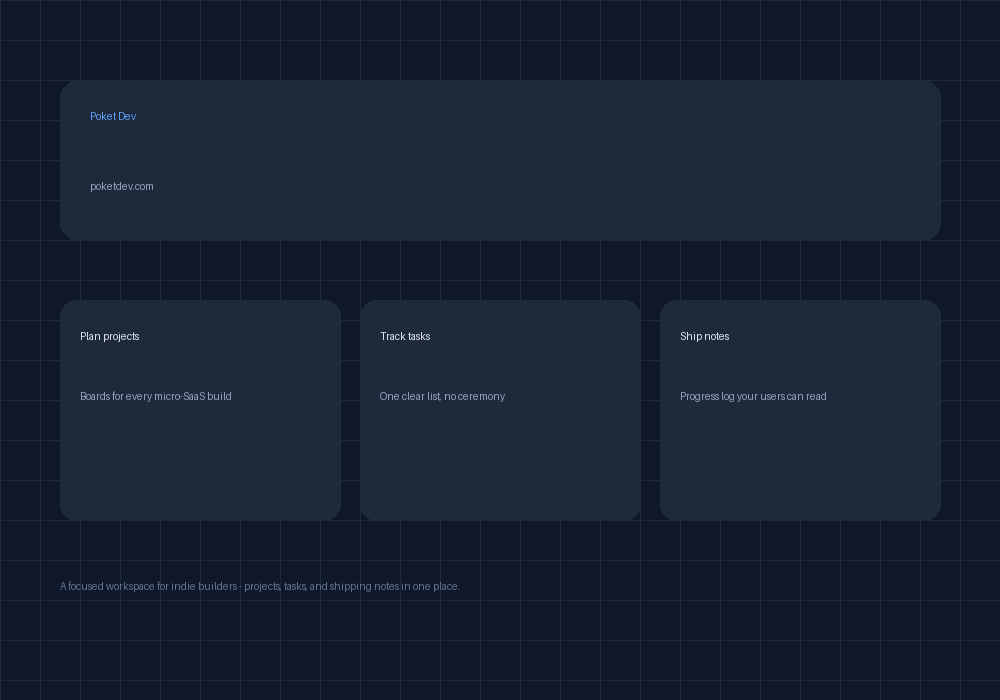 Poket Dev preview
