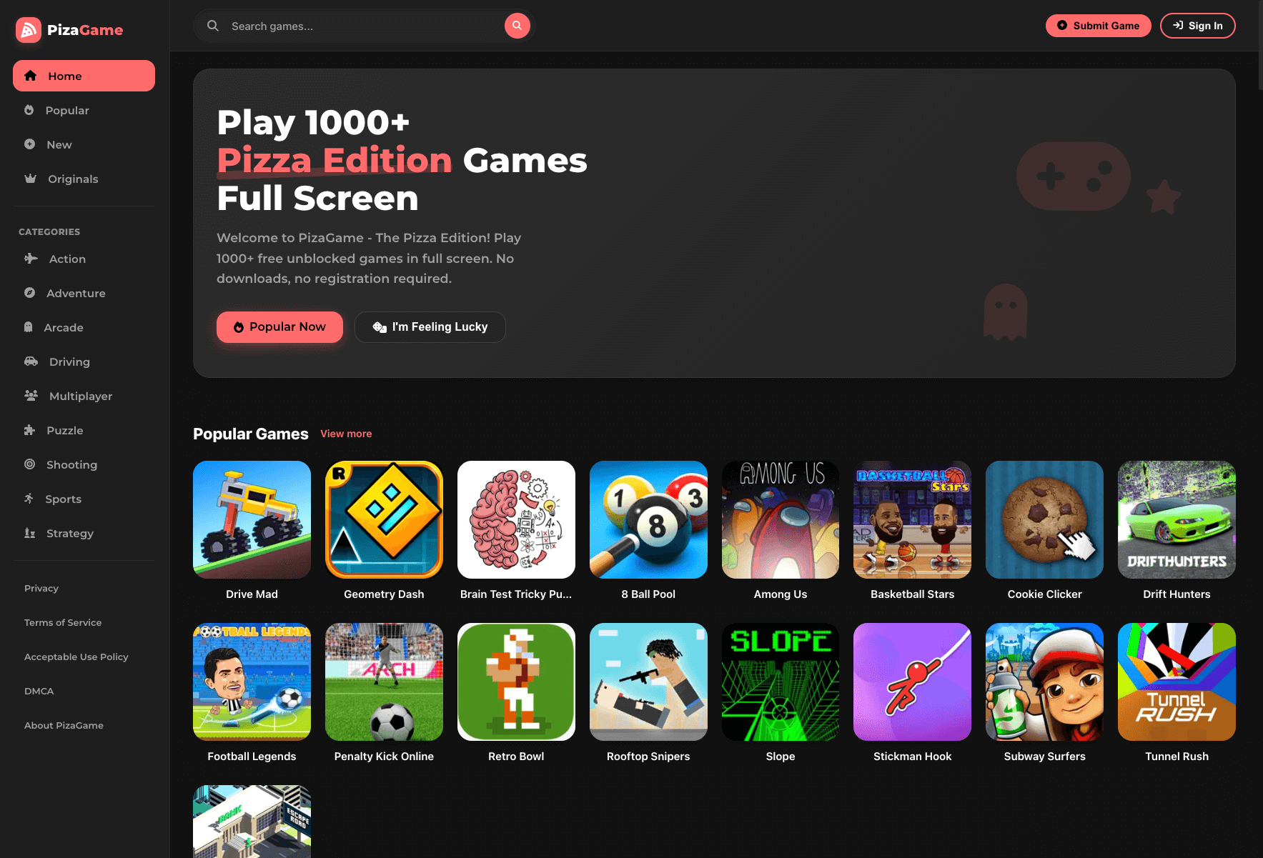 PizaGame - Pizza Edition Unblocked Games screenshot 1